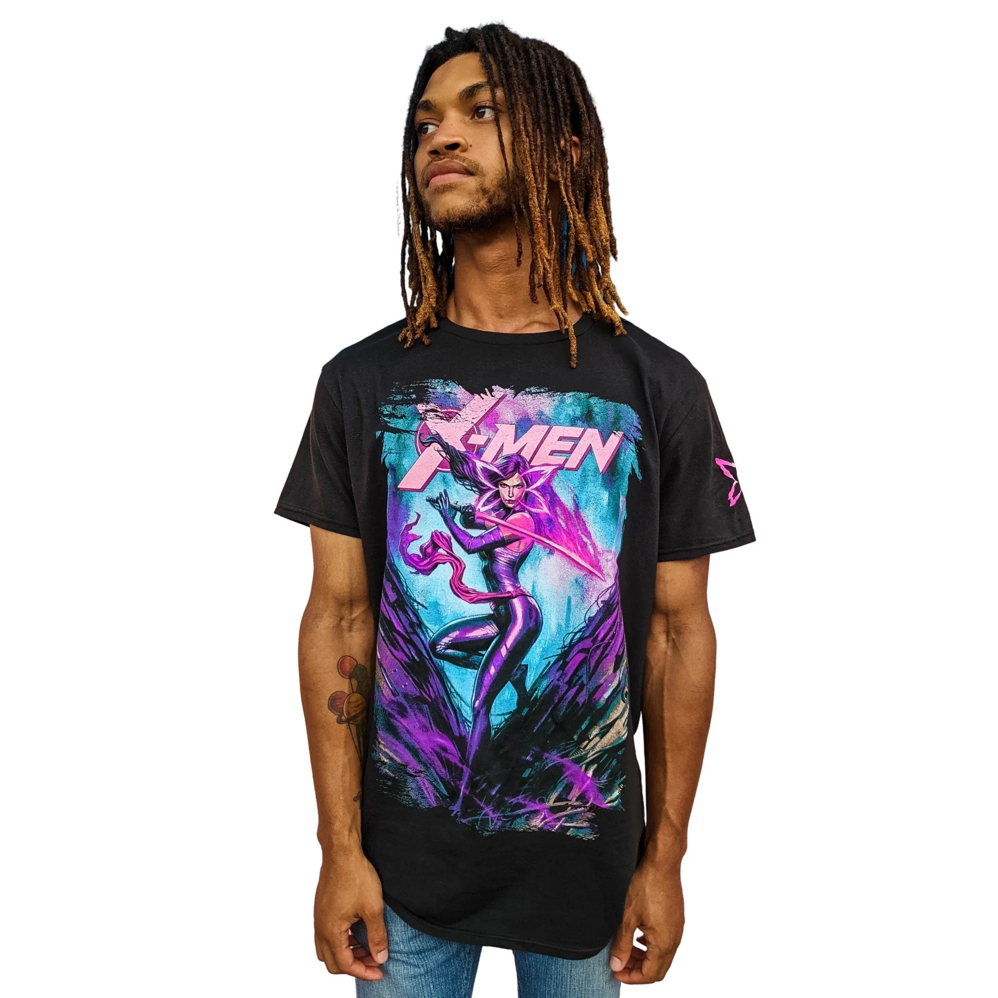 X-Men Psylocke Cover Superhero Marvel Comics Adult T-Shirt - Image 2