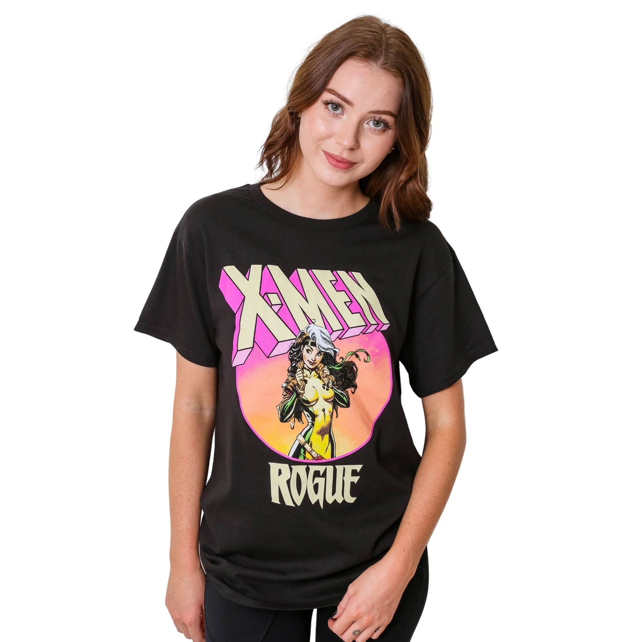 X-Men Rogue 90's Circle Marvel Comics Adult T-Shirt - Image 3