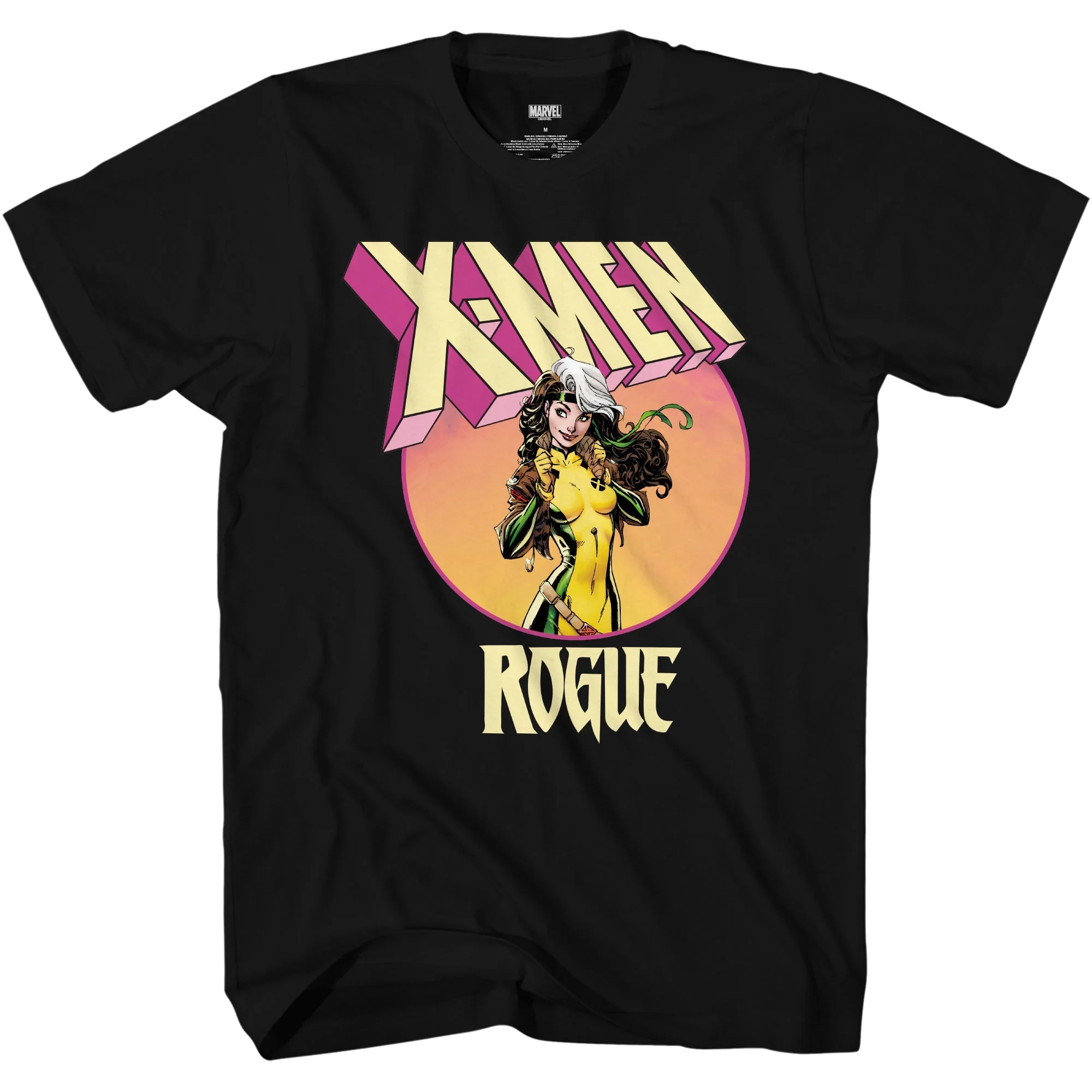 X-Men Rogue 90's Circle Marvel Comics Adult T-Shirt - Image 1