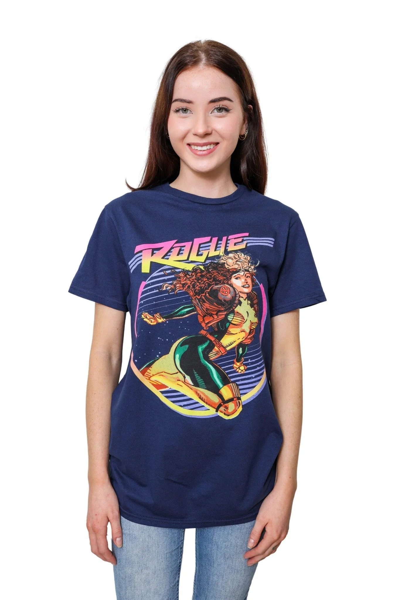 X-Men Rogue 90's Space Marvel Comics Adult T-Shirt - Image 2