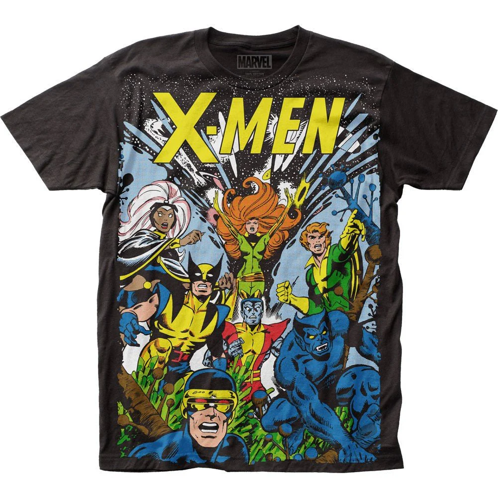 X-Men The Gang Marvel Comics Adult T-Shirt - Image 3