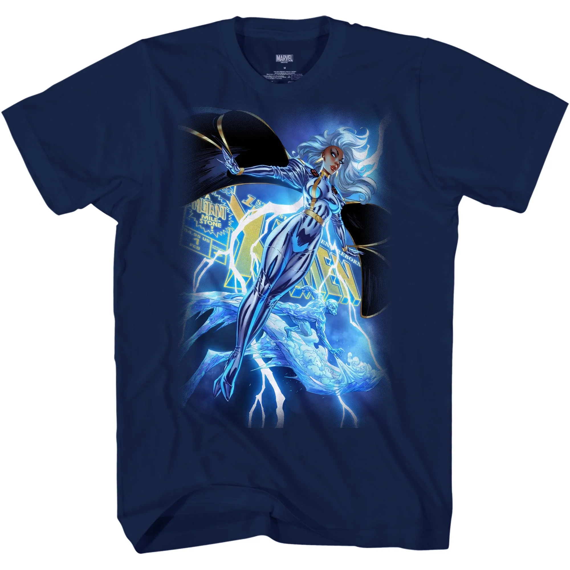X-Men Uncanny Storm And Ice Man Marvel Comics Adult T Shirt - Image 1