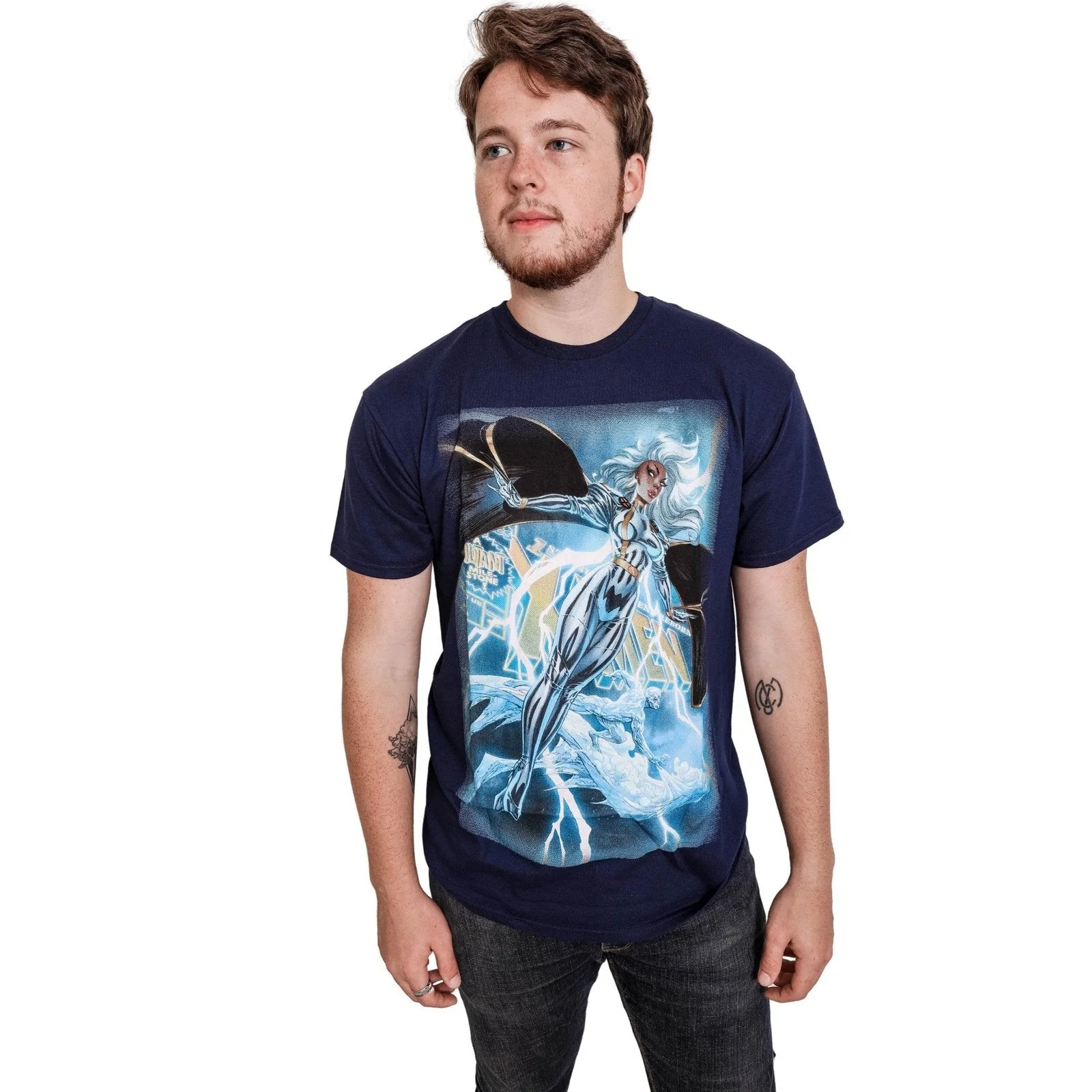 X-Men Uncanny Storm And Ice Man Marvel Comics Adult T Shirt - Image 2