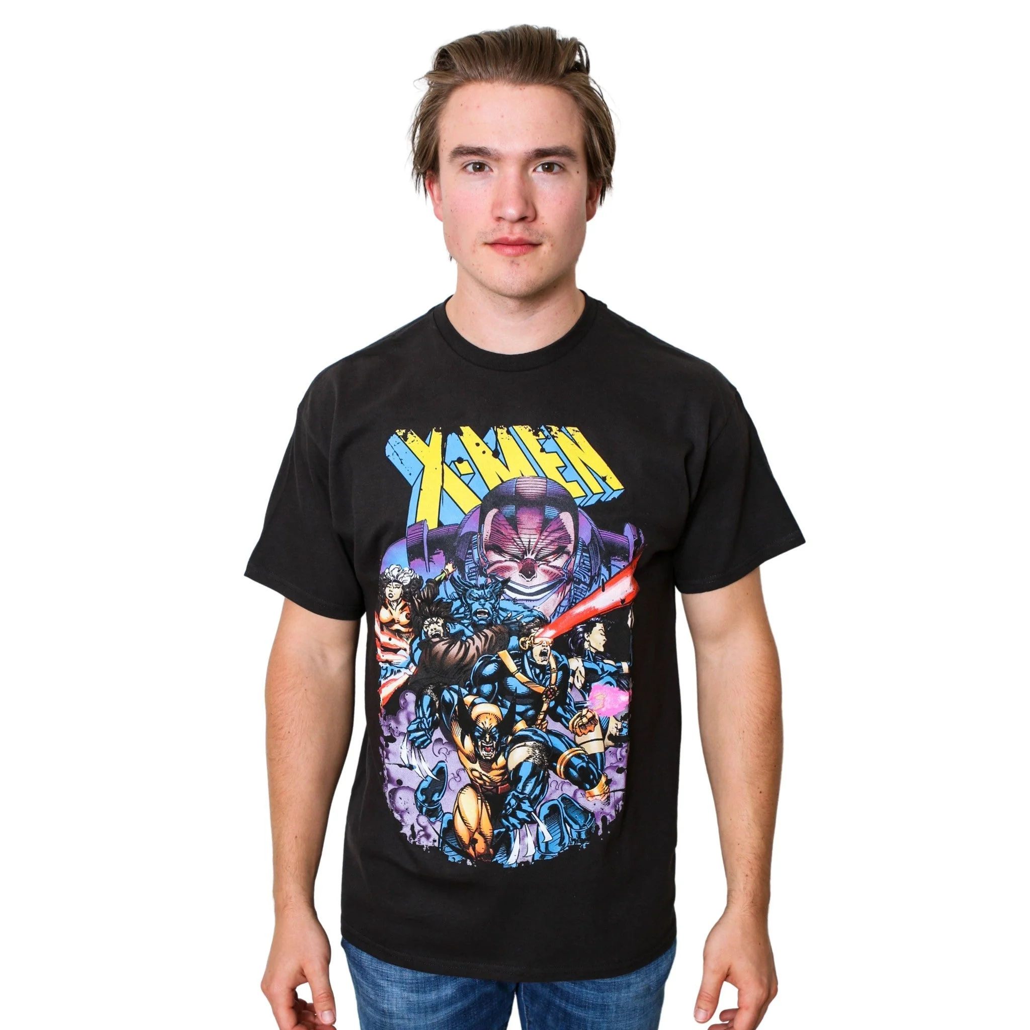 X-Men Vs Apocalypse Cover 90's Marvel Comics Adult T-Shirt - Image 3