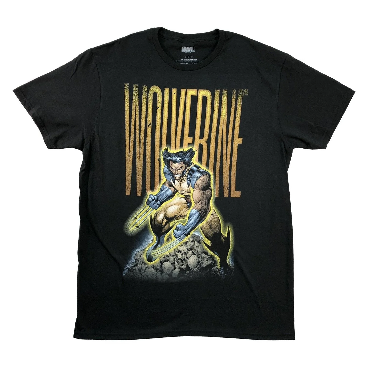 X-Men Wolverine Skull Pile Marvel Comics Adult T-Shirt - Image 2
