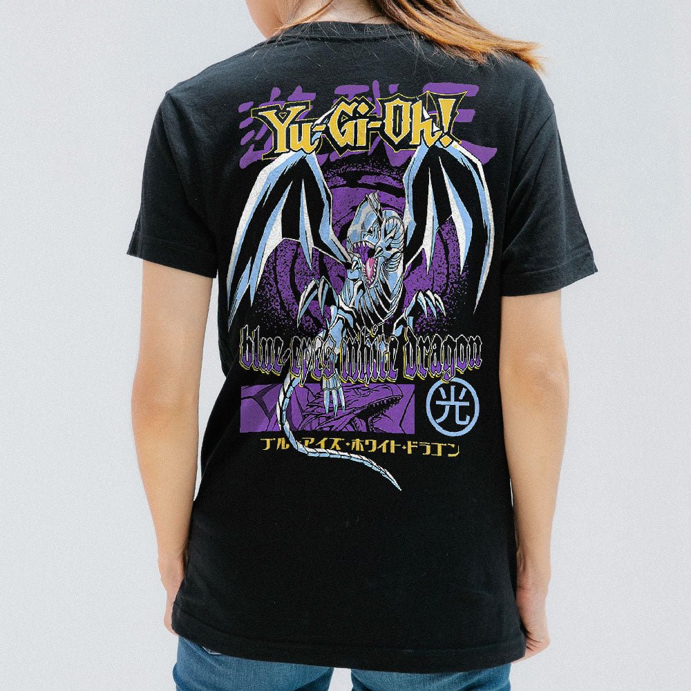 Yu-Gi-Oh! - Duel Blue-Eyes White Dragon Adult T-Shirt - Black - Officially Licensed - Image 3