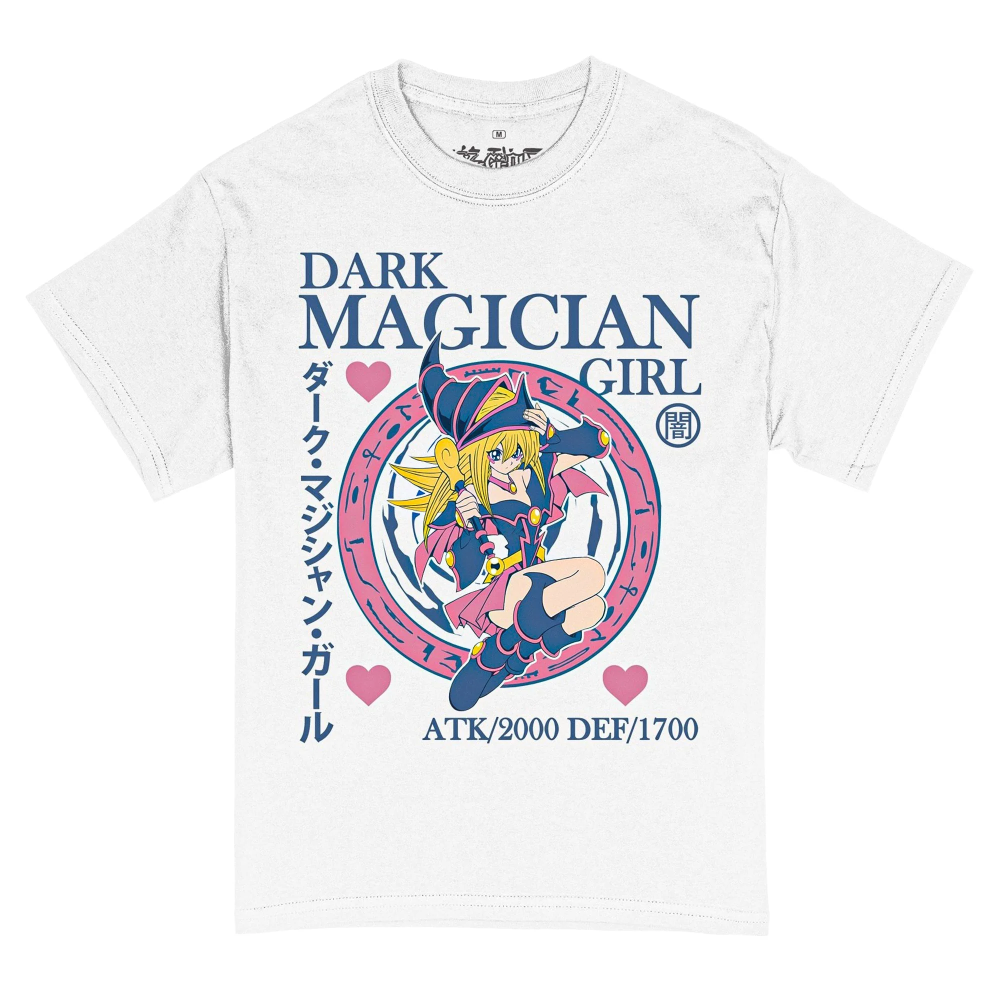 Yu-Gi-Oh! – Duel Dark Magician Girl Stats Adult T-Shirt – White – Officially Licensed