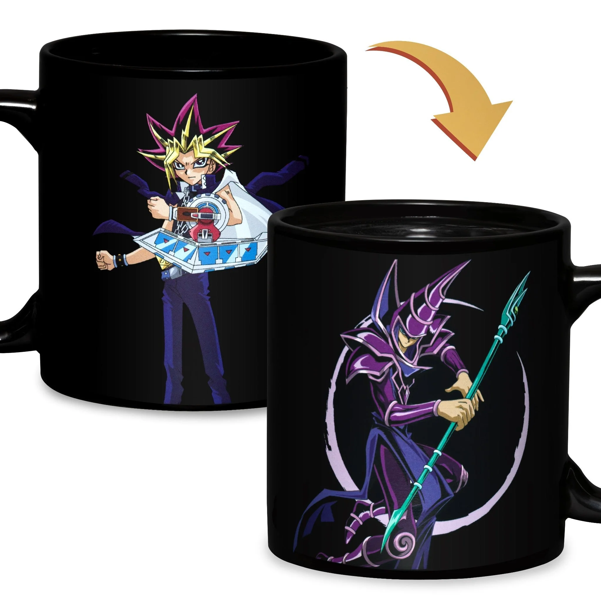 YU-GI-OH Yugi and Dark Magician 15 oz. Heat Change Ceramic Coffee Mug - Image 1