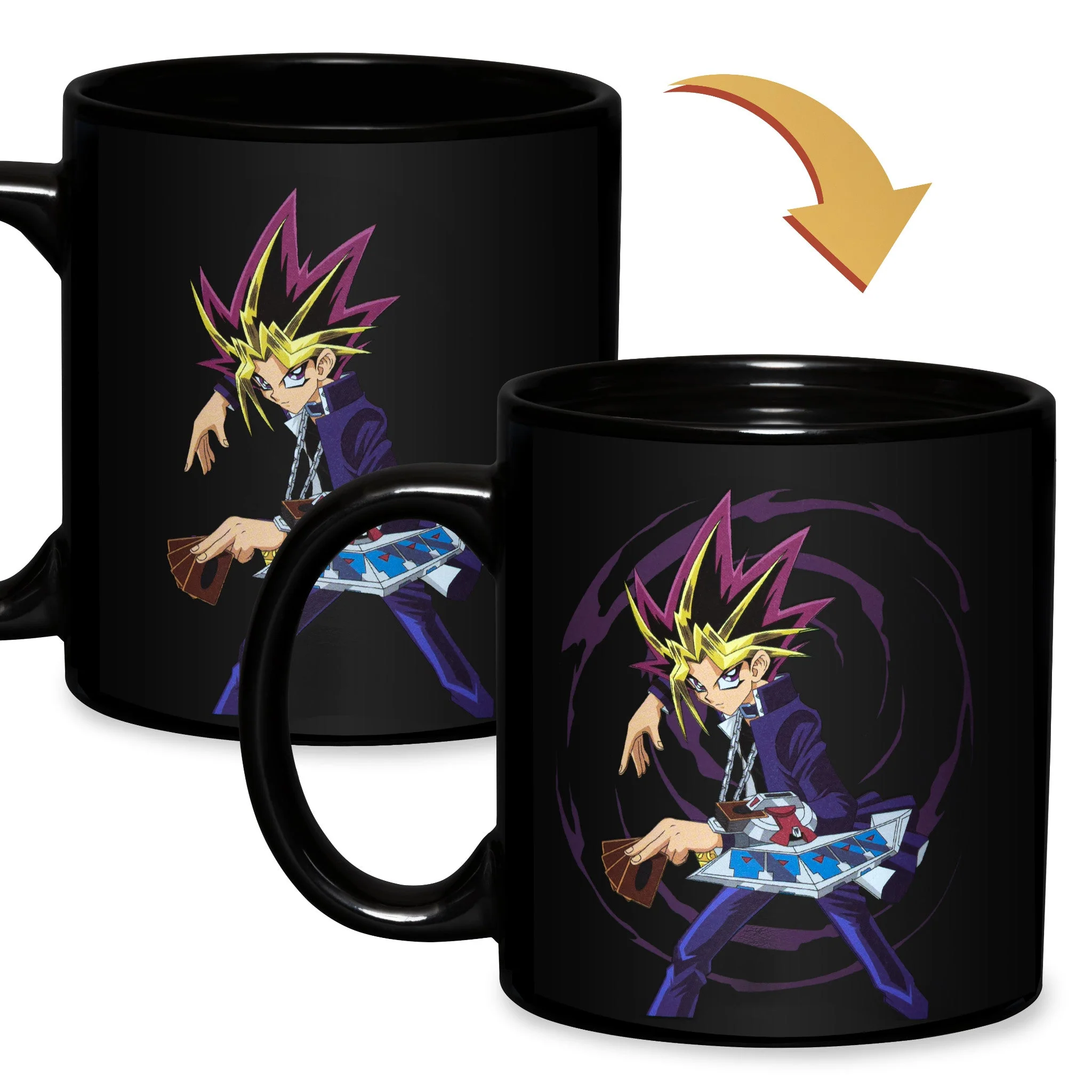 YU-GI-OH Yugi and Dark Magician Girl 15 oz. Heat Change Ceramic Coffee Mug - Image 3