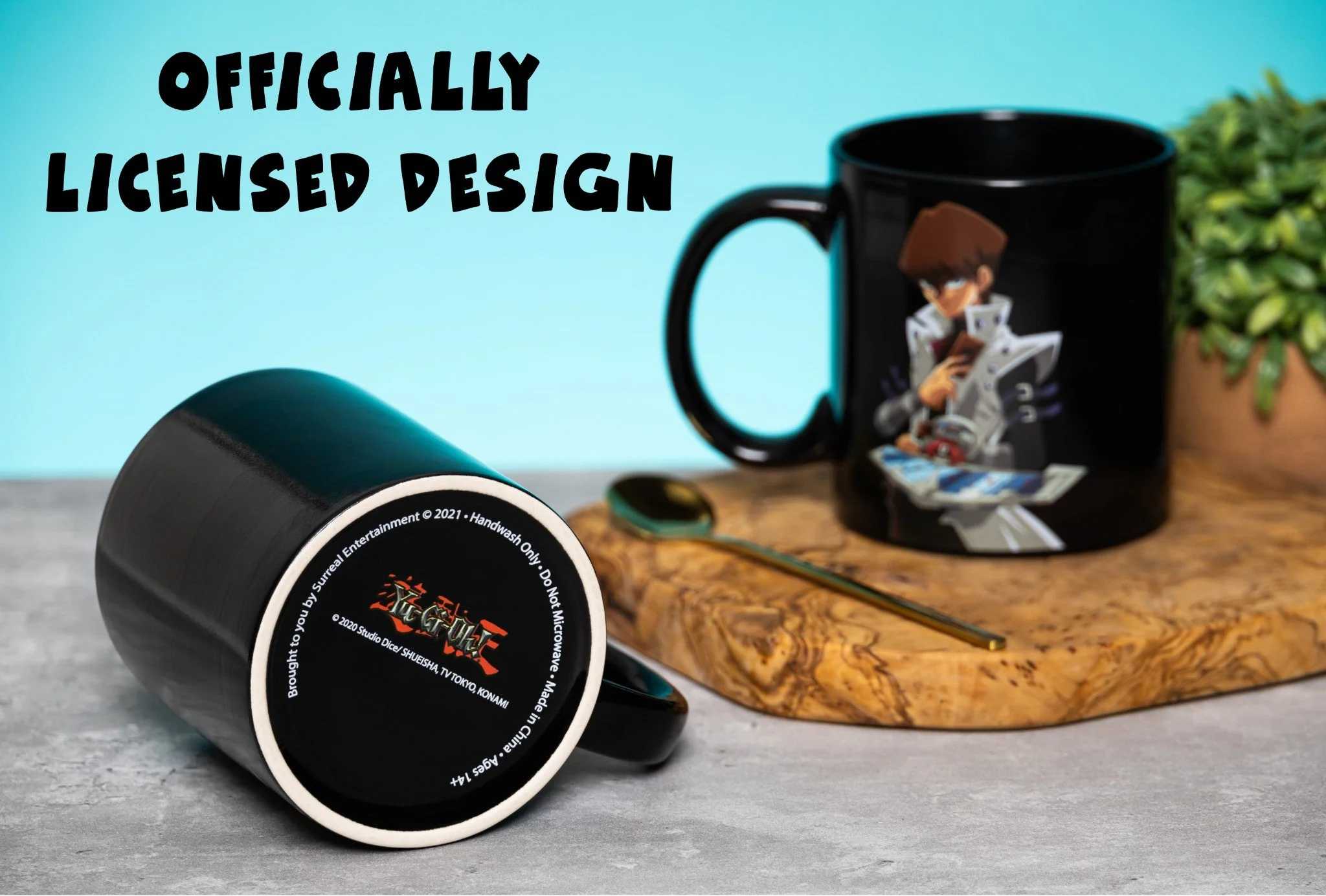 YU-GI-OH Seto Kiaba and Blue Eyes White Dragon 15 oz. Heat Change Ceramic Coffee Mug - Image 3